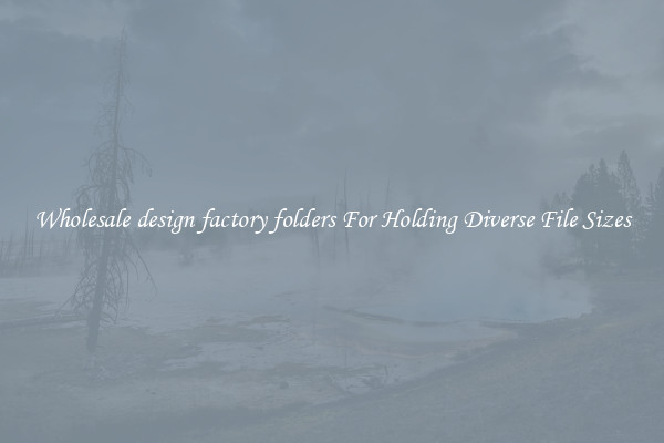 Wholesale design factory folders For Holding Diverse File Sizes