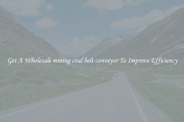 Get A Wholesale mining coal belt conveyor To Improve Efficiency