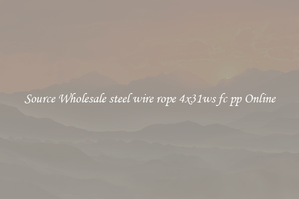 Source Wholesale steel wire rope 4x31ws fc pp Online