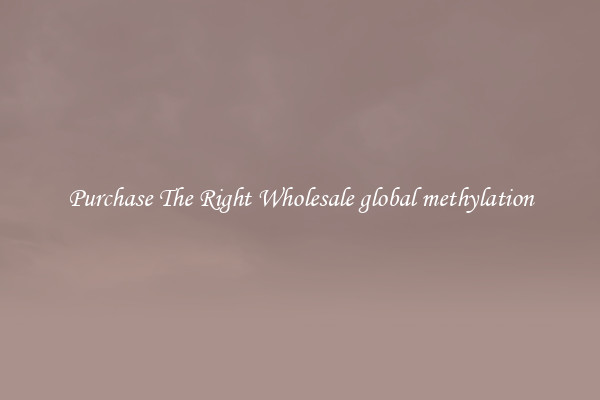 Purchase The Right Wholesale global methylation
