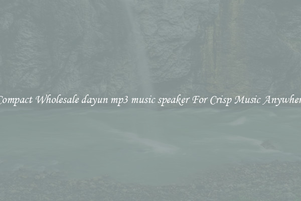 Compact Wholesale dayun mp3 music speaker For Crisp Music Anywhere