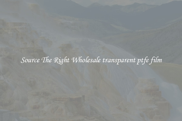 Source The Right Wholesale transparent ptfe film
