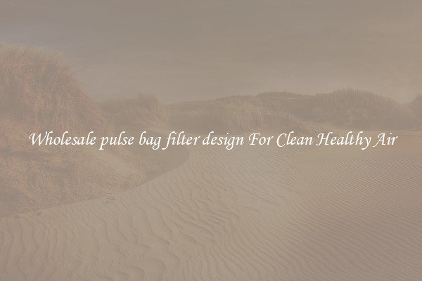 Wholesale pulse bag filter design For Clean Healthy Air