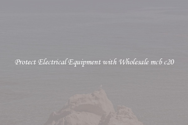 Protect Electrical Equipment with Wholesale mcb c20