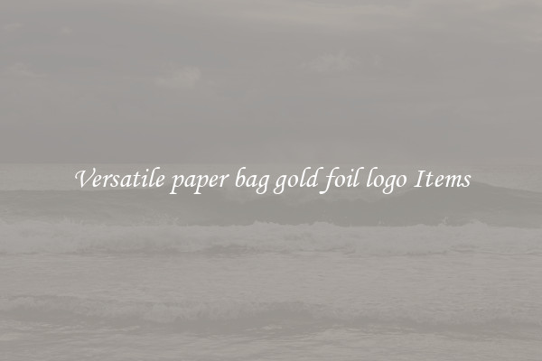 Versatile paper bag gold foil logo Items