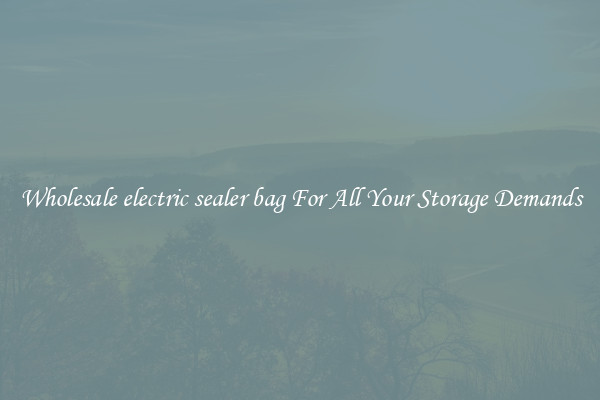 Wholesale electric sealer bag For All Your Storage Demands
