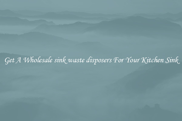 Get A Wholesale sink waste disposers For Your Kitchen Sink