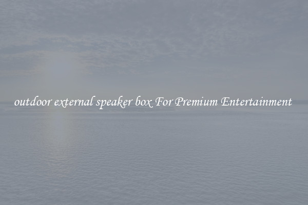 outdoor external speaker box For Premium Entertainment 