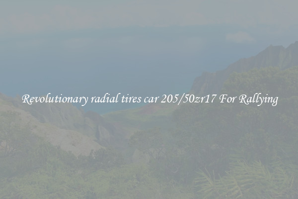 Revolutionary radial tires car 205/50zr17 For Rallying