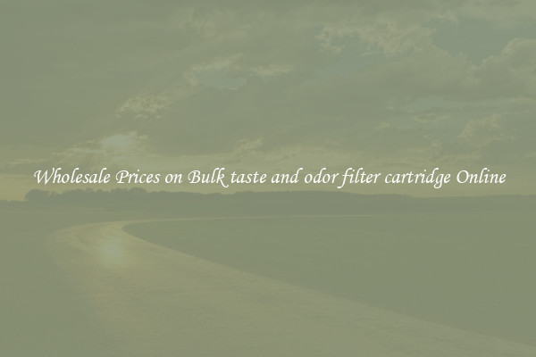 Wholesale Prices on Bulk taste and odor filter cartridge Online